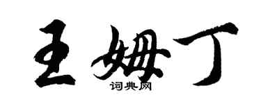 胡问遂王姆丁行书个性签名怎么写