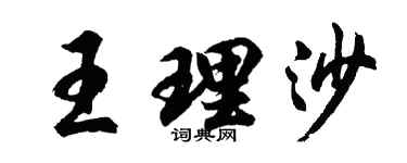 胡问遂王理沙行书个性签名怎么写