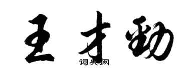 胡问遂王才劲行书个性签名怎么写