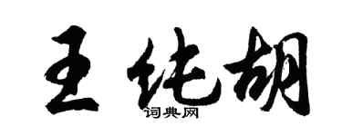 胡问遂王纯胡行书个性签名怎么写