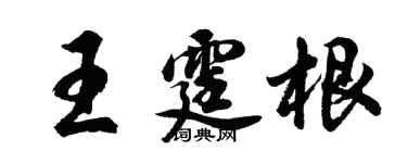 胡问遂王霆根行书个性签名怎么写
