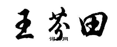 胡问遂王芬田行书个性签名怎么写
