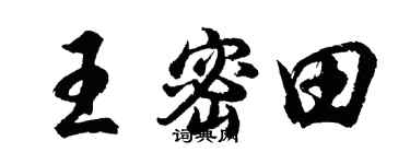 胡问遂王密田行书个性签名怎么写