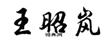 胡问遂王昭岚行书个性签名怎么写