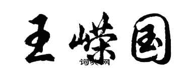 胡问遂王嵘国行书个性签名怎么写
