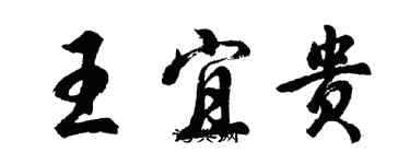 胡问遂王宜贵行书个性签名怎么写