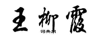 胡问遂王柳霞行书个性签名怎么写