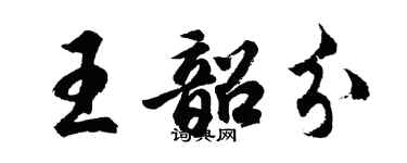 胡问遂王韶分行书个性签名怎么写