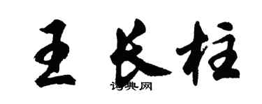 胡问遂王长柱行书个性签名怎么写