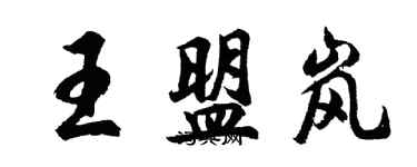 胡问遂王盟岚行书个性签名怎么写