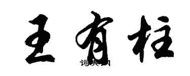 胡问遂王有柱行书个性签名怎么写