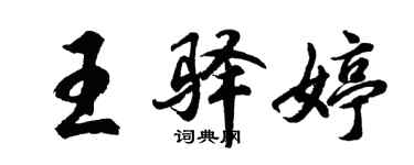 胡问遂王驿婷行书个性签名怎么写