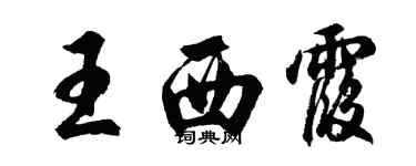 胡问遂王西霞行书个性签名怎么写