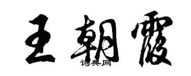 胡问遂王朝霞行书个性签名怎么写