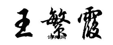 胡问遂王繁霞行书个性签名怎么写