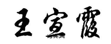 胡问遂王宣霞行书个性签名怎么写