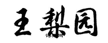 胡问遂王梨园行书个性签名怎么写