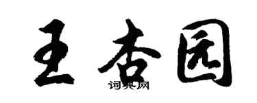 胡问遂王杏园行书个性签名怎么写