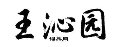胡问遂王沁园行书个性签名怎么写