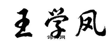 胡问遂王学凤行书个性签名怎么写