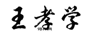 胡问遂王孝学行书个性签名怎么写