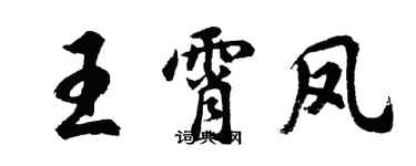 胡问遂王霄凤行书个性签名怎么写