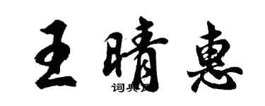胡问遂王晴惠行书个性签名怎么写