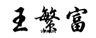 胡问遂王繁富行书个性签名怎么写