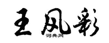 胡问遂王风彩行书个性签名怎么写