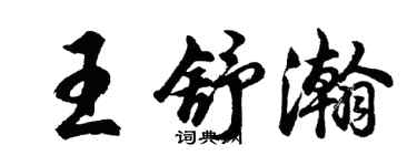 胡问遂王舒瀚行书个性签名怎么写