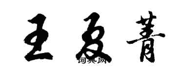 胡问遂王夏菁行书个性签名怎么写