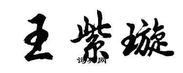 胡问遂王紫璇行书个性签名怎么写