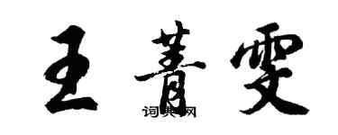 胡问遂王菁雯行书个性签名怎么写