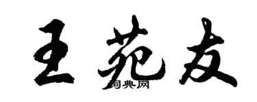 胡问遂王苑友行书个性签名怎么写