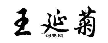 胡问遂王延菊行书个性签名怎么写