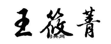 胡问遂王筱菁行书个性签名怎么写