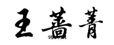 胡问遂王蔷菁行书个性签名怎么写