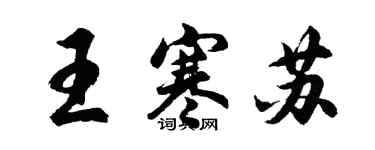 胡问遂王寒苏行书个性签名怎么写