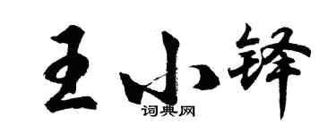 胡问遂王小铎行书个性签名怎么写