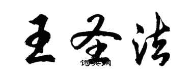 胡问遂王圣法行书个性签名怎么写