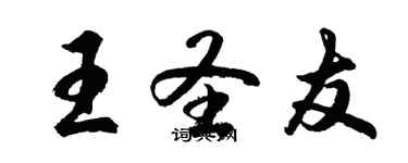 胡问遂王圣友行书个性签名怎么写