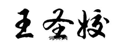 胡问遂王圣姣行书个性签名怎么写