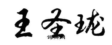 胡问遂王圣珑行书个性签名怎么写