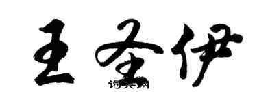 胡问遂王圣伊行书个性签名怎么写