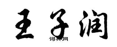 胡问遂王子润行书个性签名怎么写