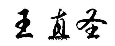 胡问遂王直圣行书个性签名怎么写