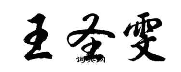 胡问遂王圣雯行书个性签名怎么写