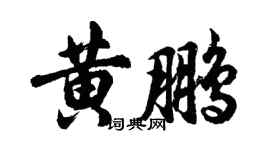 胡问遂黄鹏行书个性签名怎么写