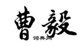 胡问遂曹毅行书个性签名怎么写