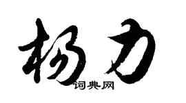 胡问遂杨力行书个性签名怎么写